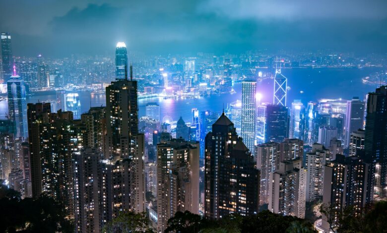 Modern city skyline showing urban development and infrastructure planning