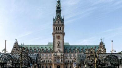 Modern city hall building where municipal ID cards are typically issued and administered