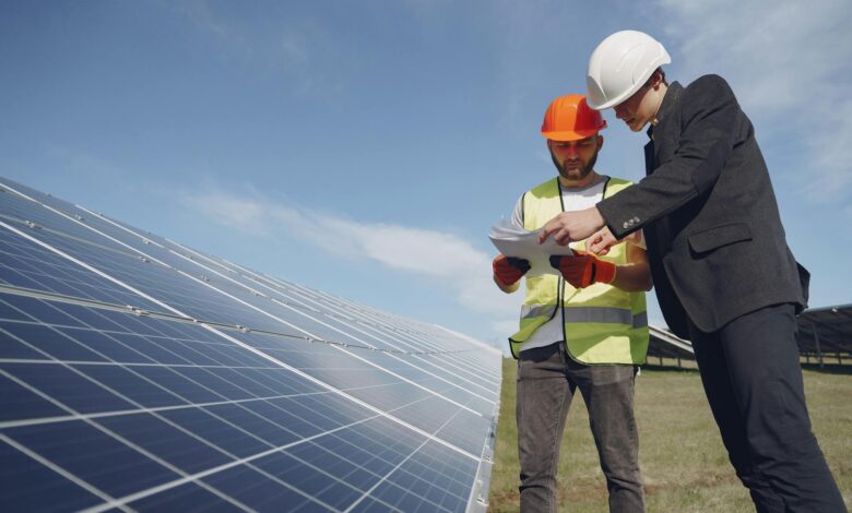 Large-scale solar panel installation representing renewable energy infrastructure investments