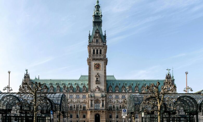 Municipal government building representing local authority facing financial challenges