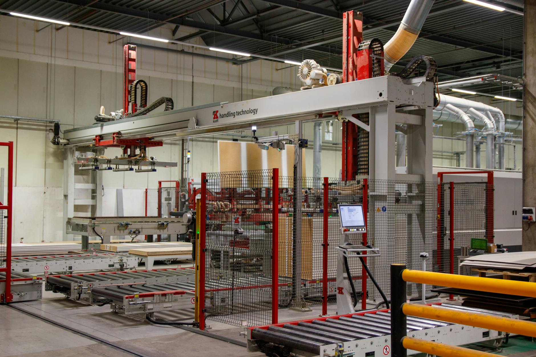 Modern manufacturing equipment and machinery in an industrial facility