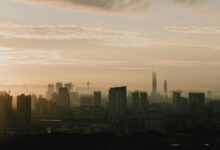 Urban cityscape showing municipal infrastructure and buildings representing local government borrowing needs
