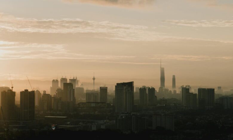 Urban cityscape showing municipal infrastructure and buildings representing local government borrowing needs