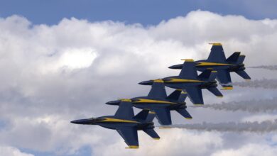 Modern military fighter jets on runway representing defense industry growth