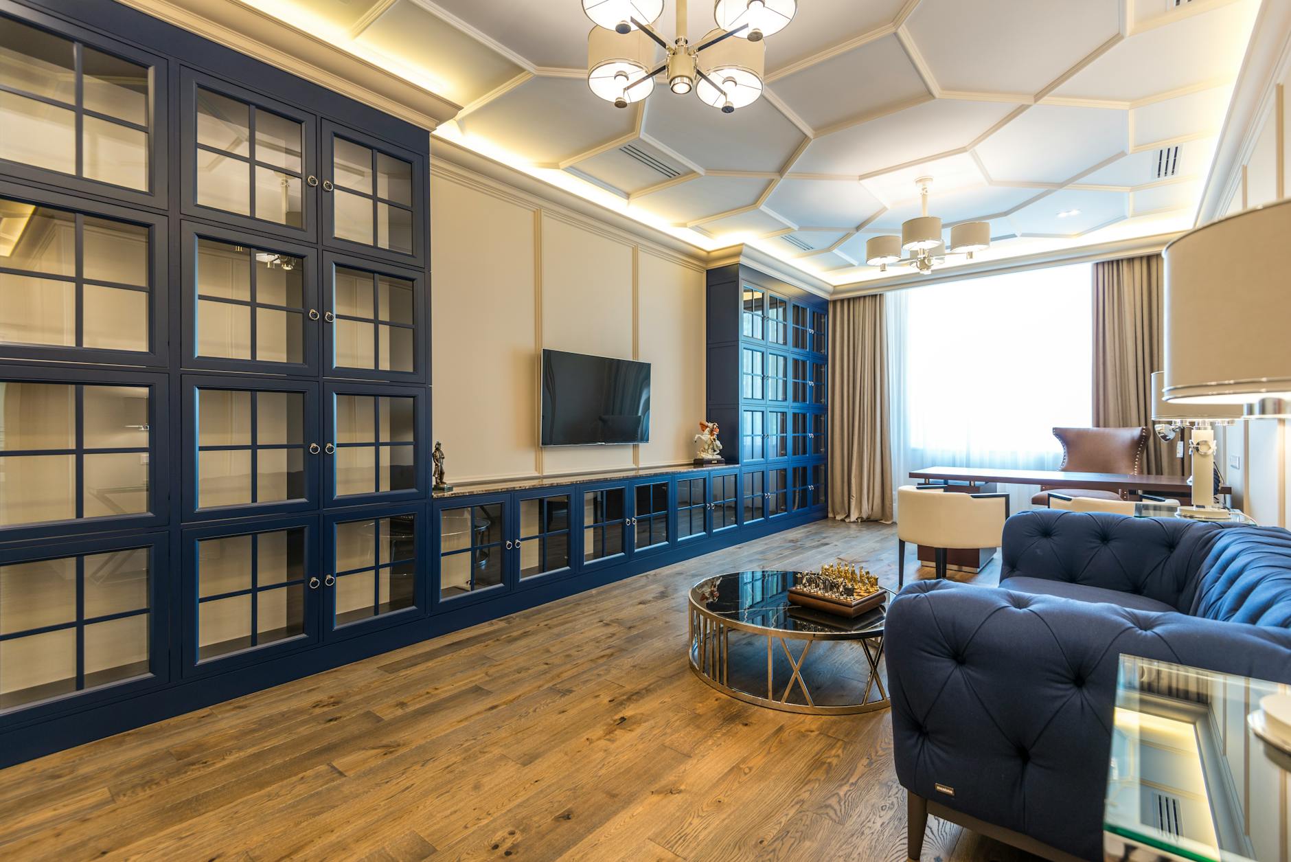 Elegant home library and study space representing wealthy families' investment in private learning environments