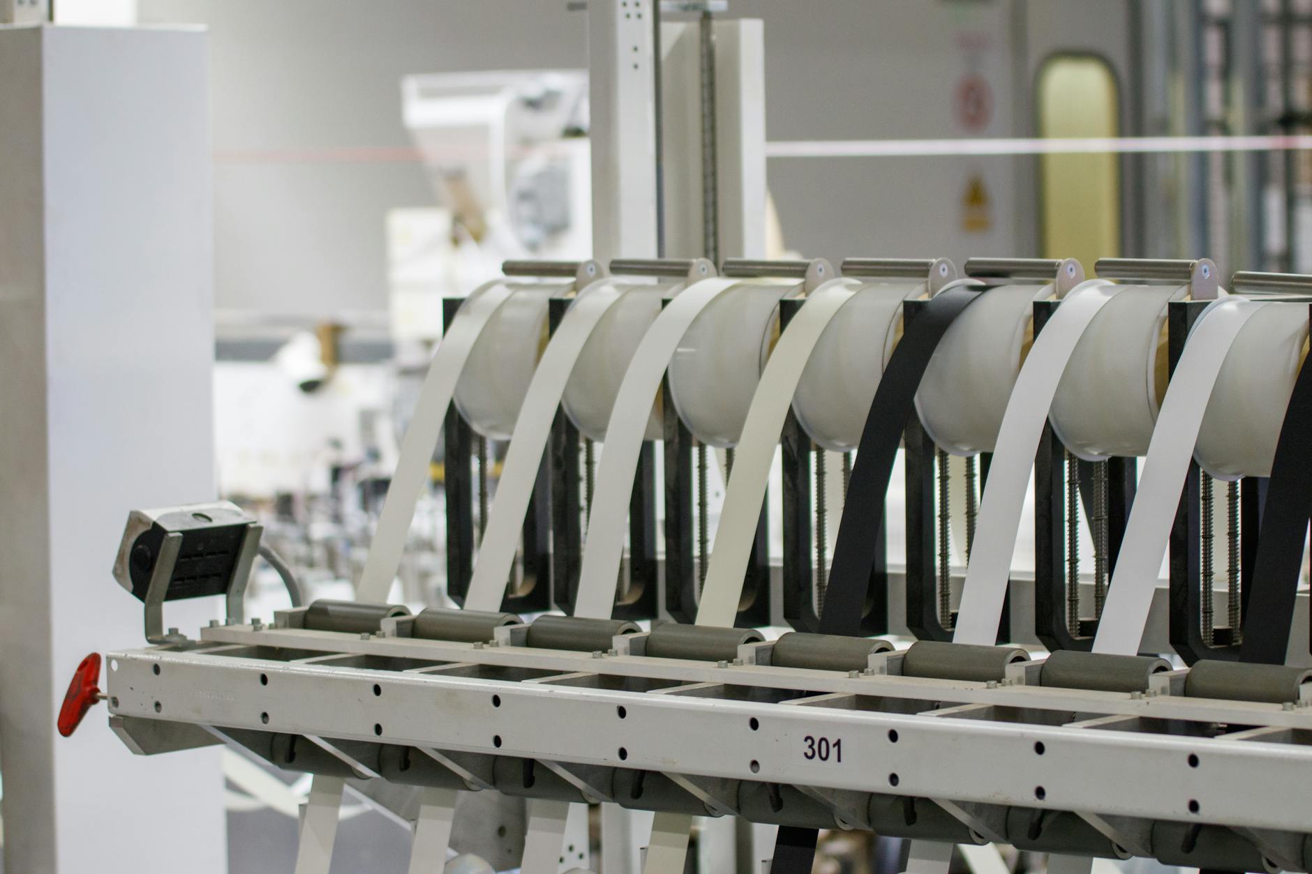 Modern automated production line showing the future of industrial work