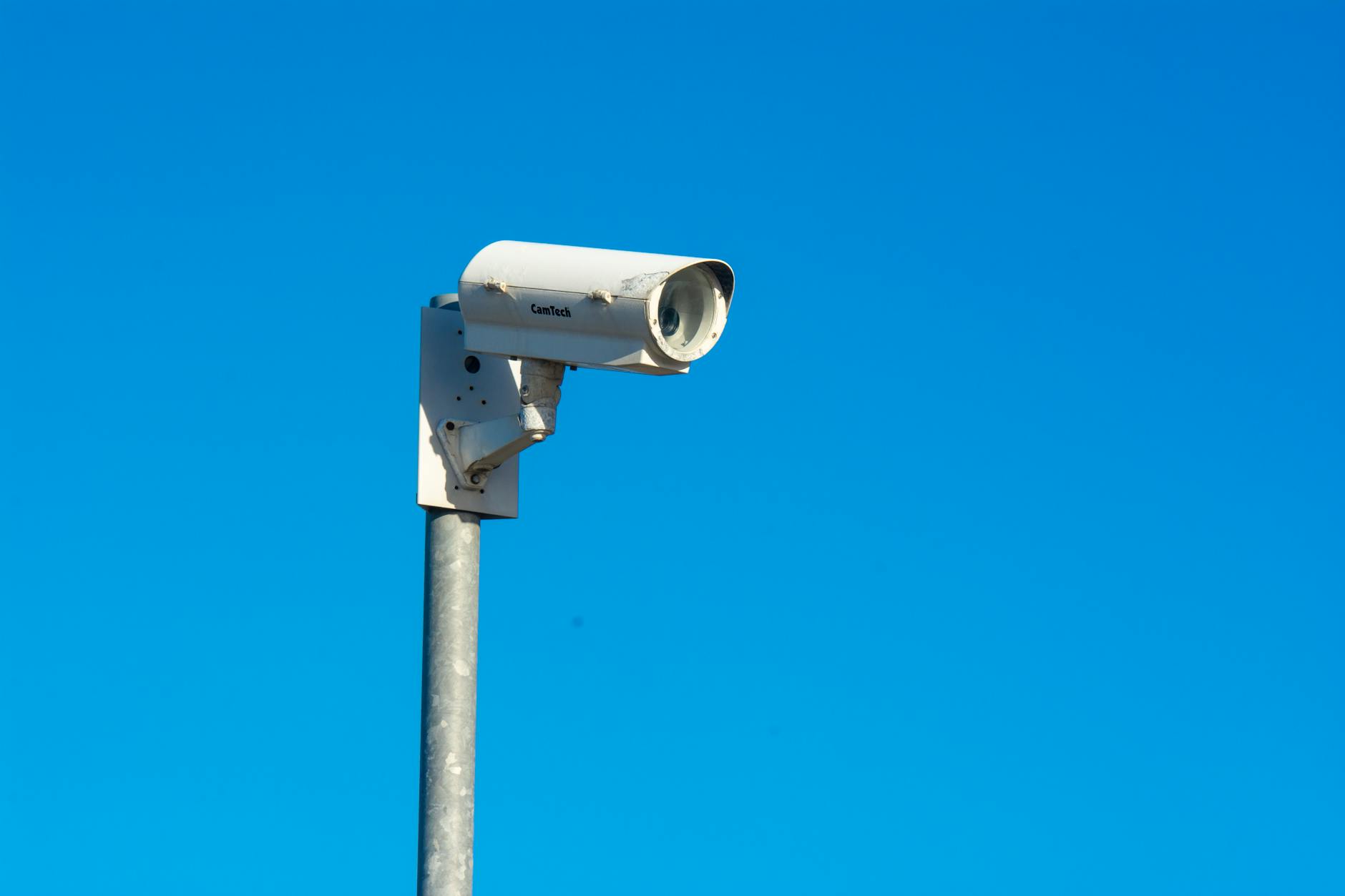 Security surveillance camera system monitoring facility operations