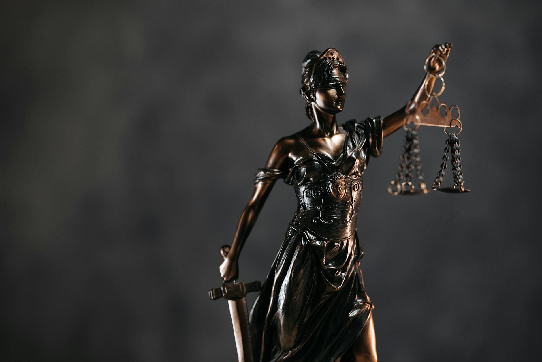 Legal scales of justice symbolizing antitrust enforcement and legal proceedings