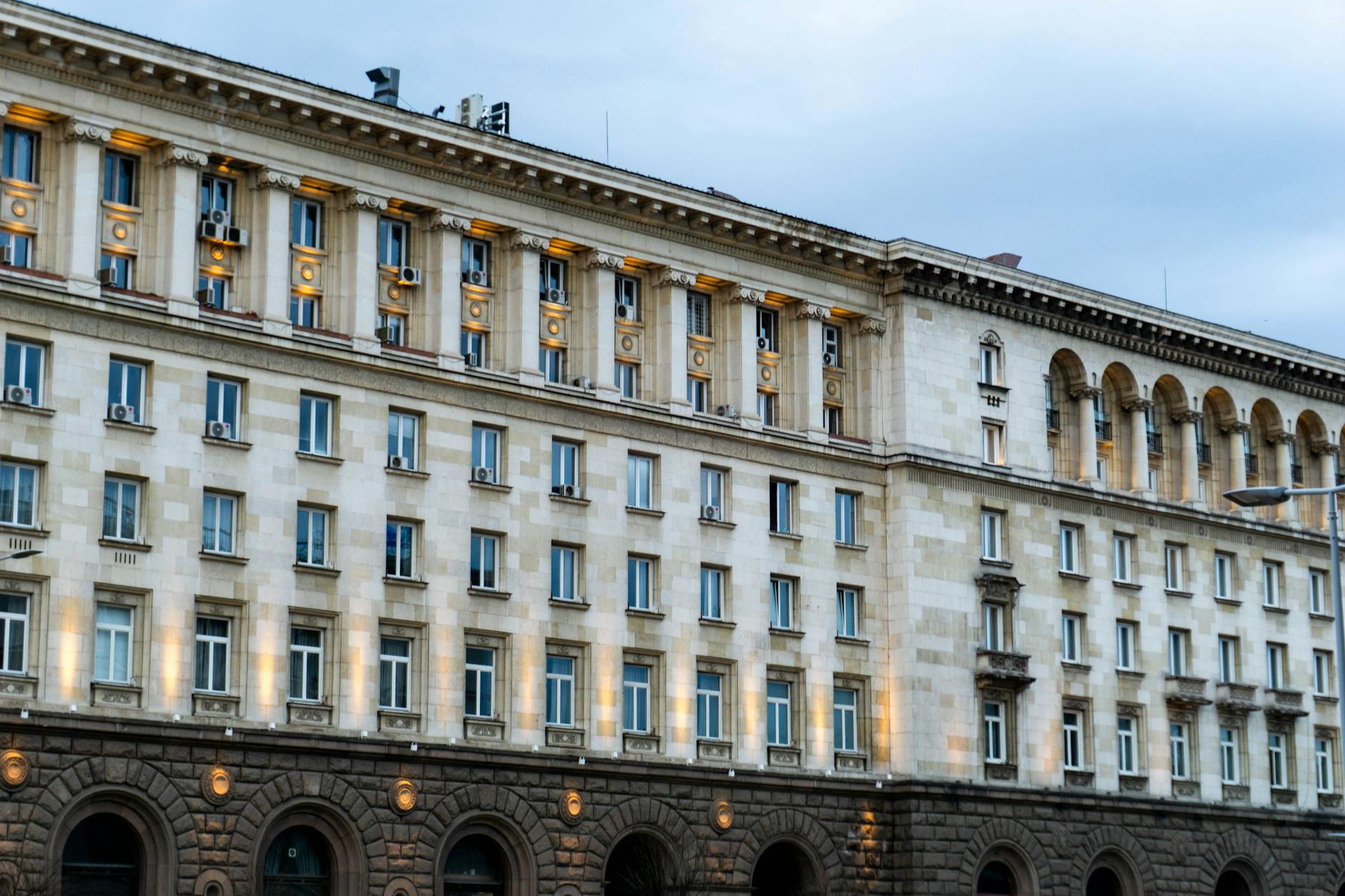 State government building exterior representing municipal finance and public infrastructure funding