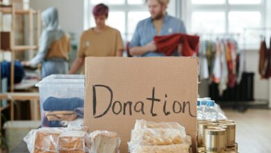 A donation collection box representing charitable giving and fund accumulation