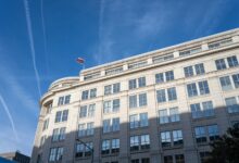 Exterior of a federal regulatory building representing SEC oversight of investment funds