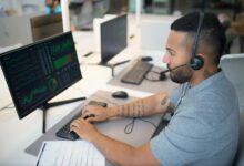 Traders monitoring commodity futures screens at a financial trading desk