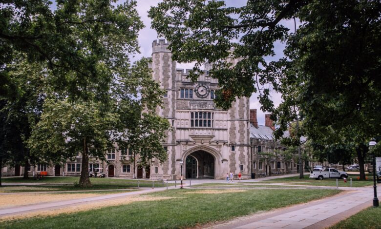 University campus building representing institutional endowment management