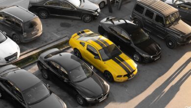 Large rental car fleet parked in a lot representing asset-backed securitization collateral