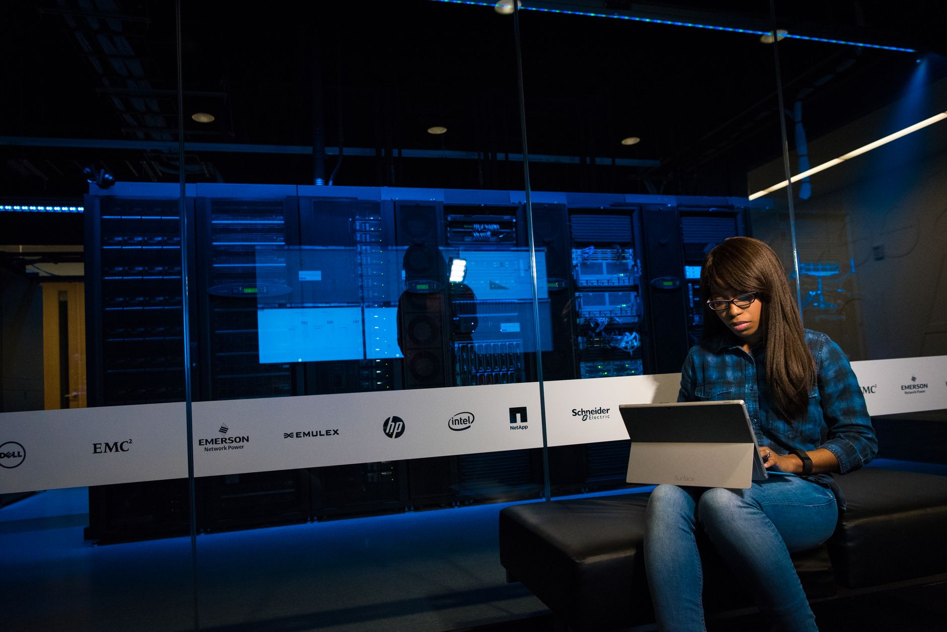 Data center server racks illustrating digital infrastructure investment