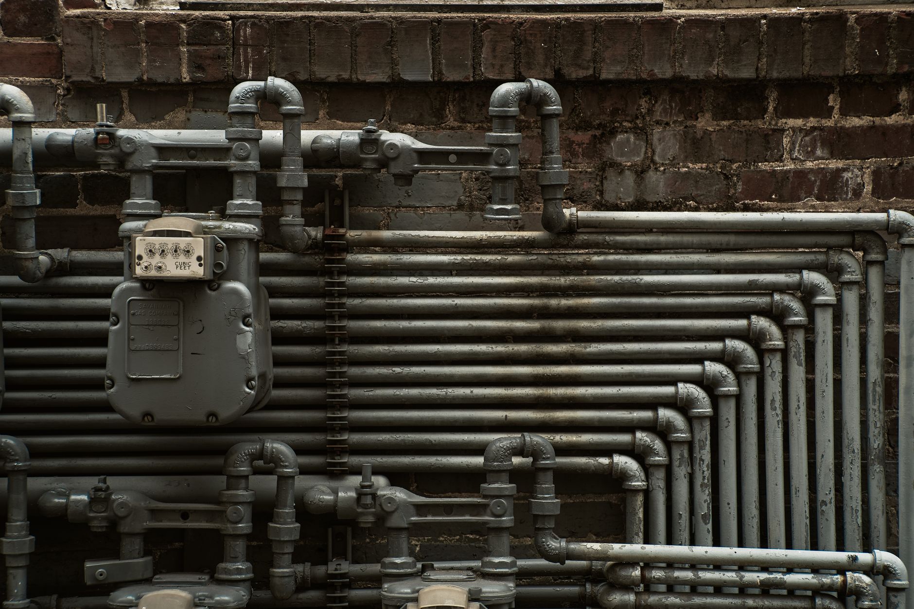 Underground water pipes and municipal infrastructure during a construction project