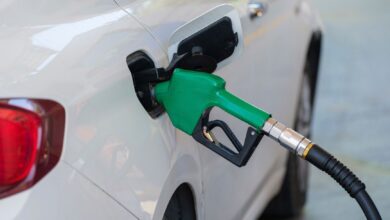 A compressed natural gas fueling station serving commercial vehicles at an industrial depot