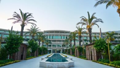 Exterior view of a large hotel building representing hotel real estate investment structures