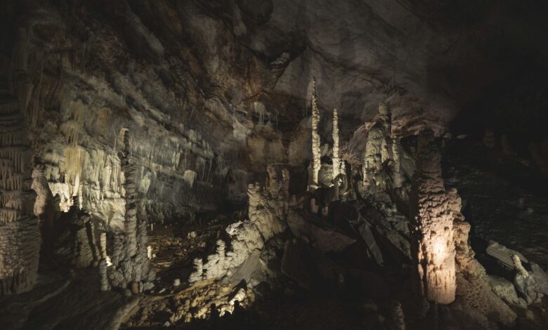 Large underground salt cavern used for natural gas storage infrastructure