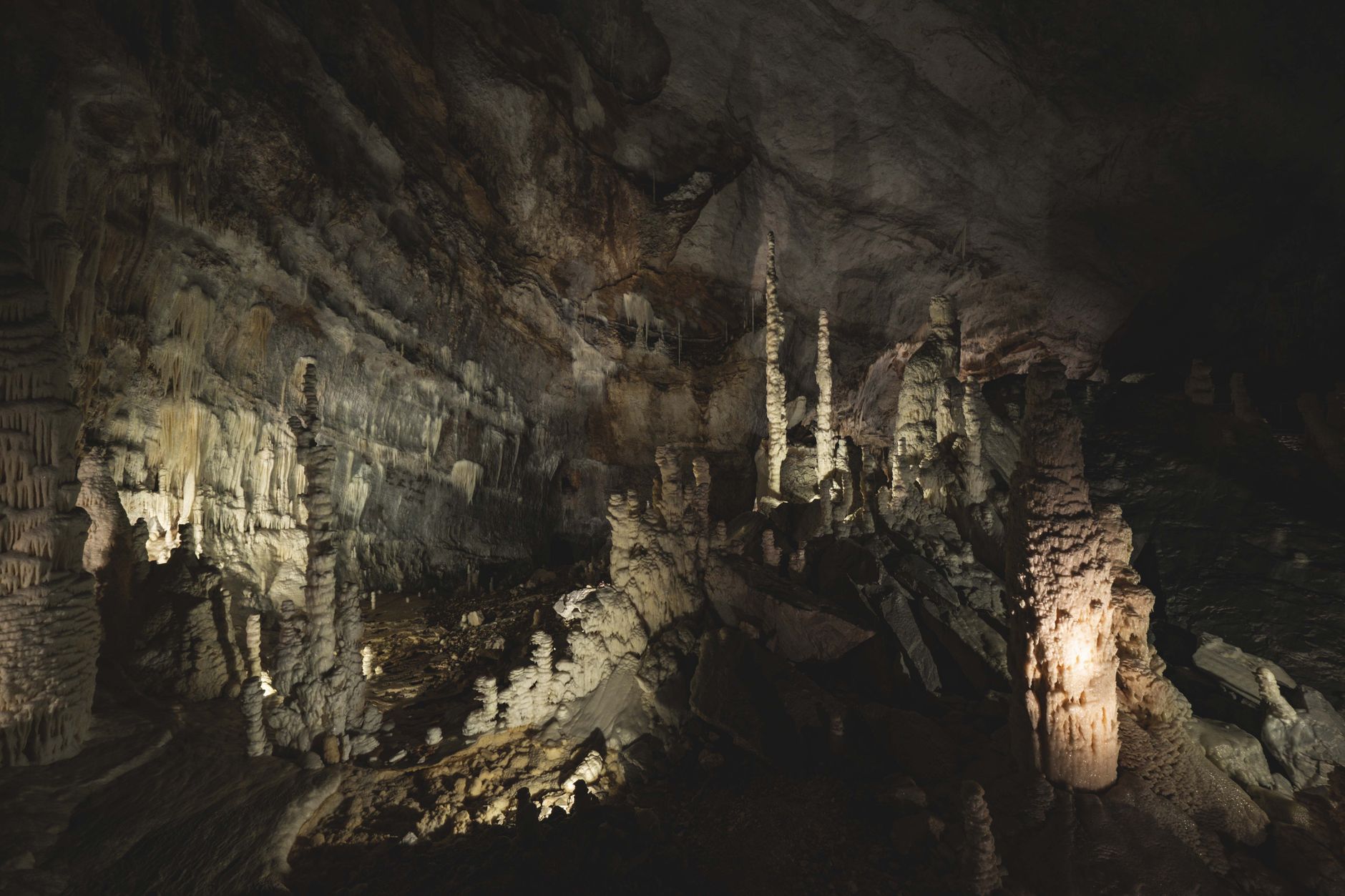 Large underground salt cavern used for natural gas storage infrastructure