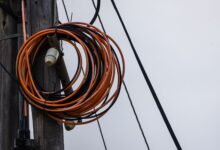 Submarine data cable running along the ocean floor representing international internet infrastructure