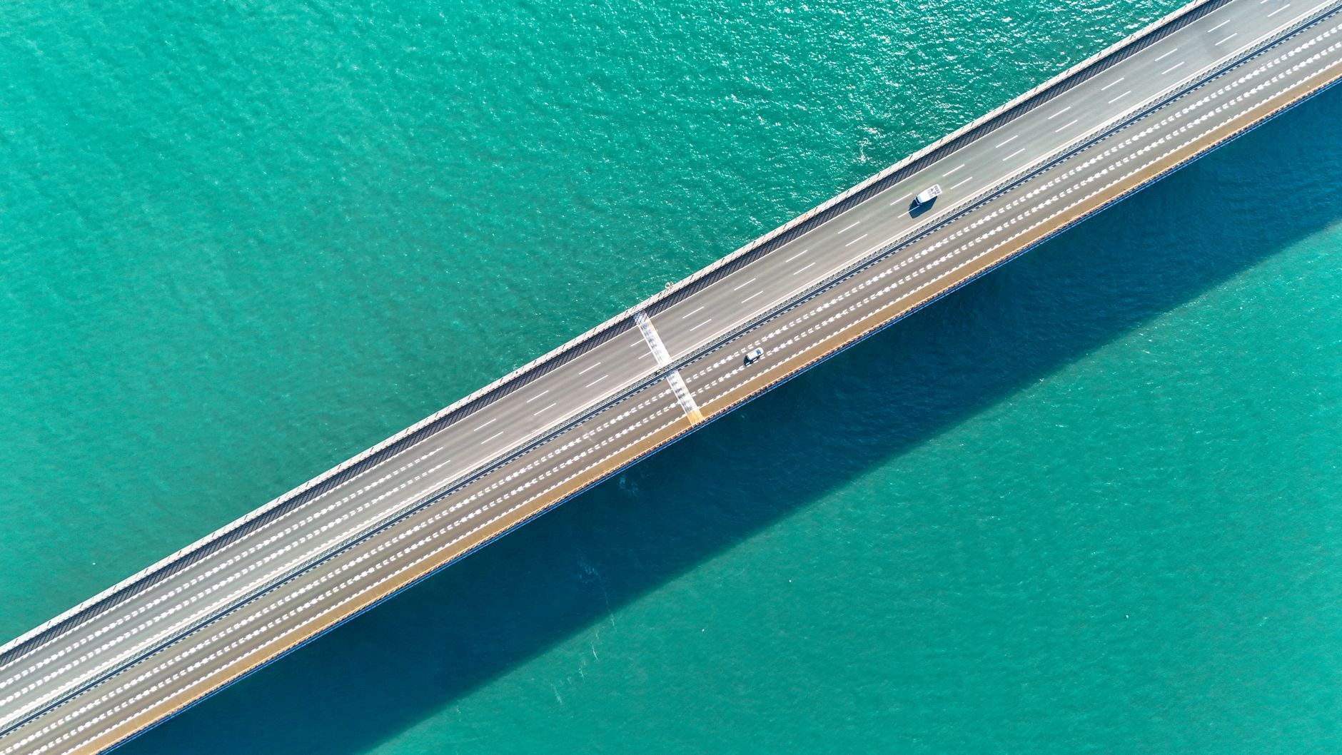 Aerial view of a canal waterway and surrounding infrastructure