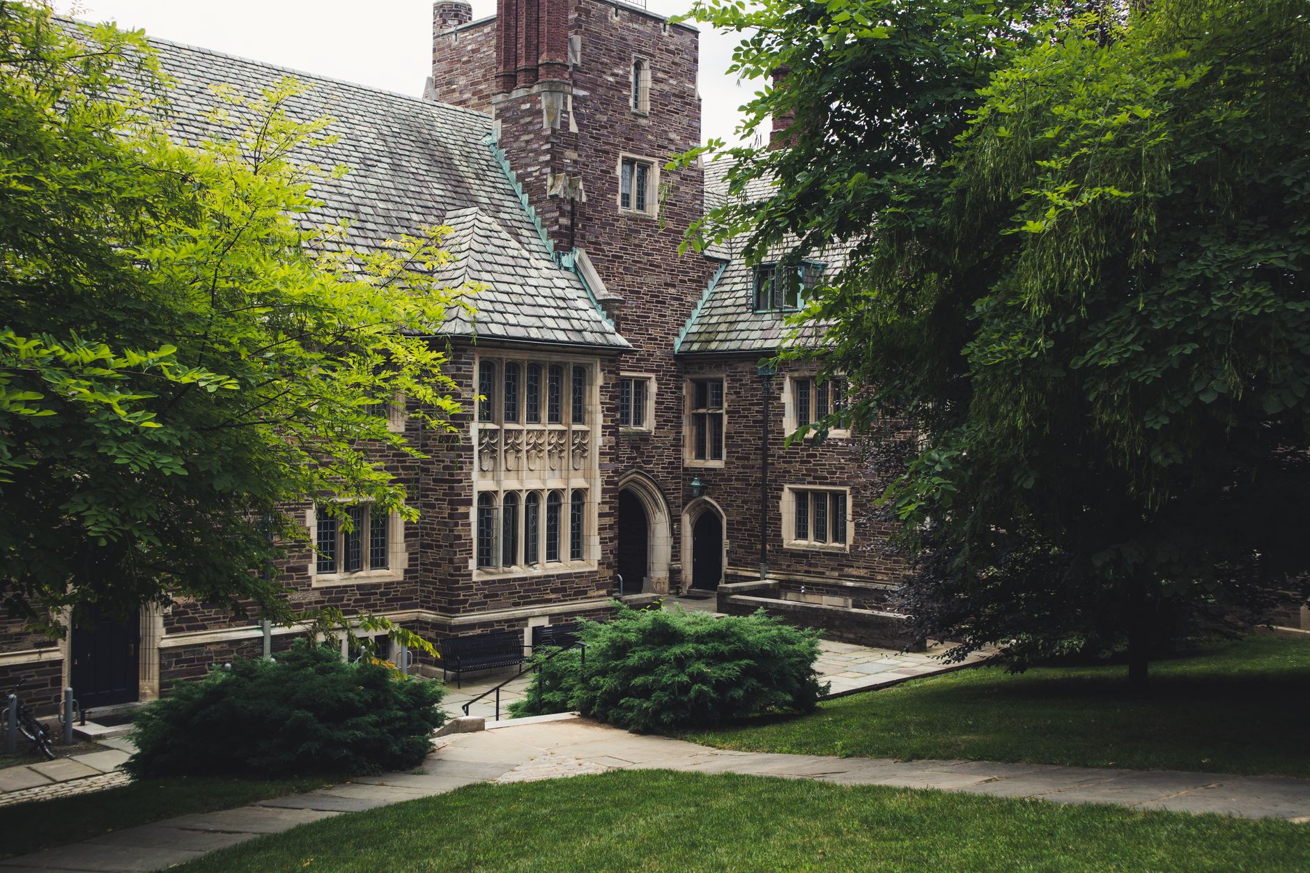 University campus building representing institutional endowment fund management