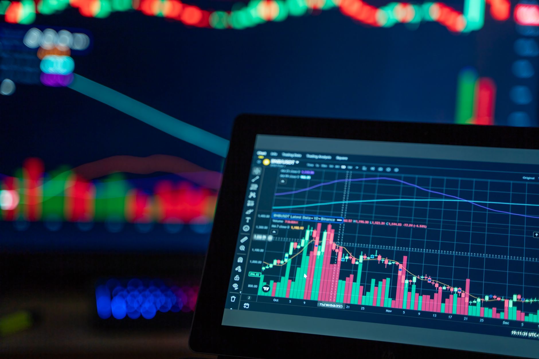 Financial trading environment representing institutional investment in alternative infrastructure assets