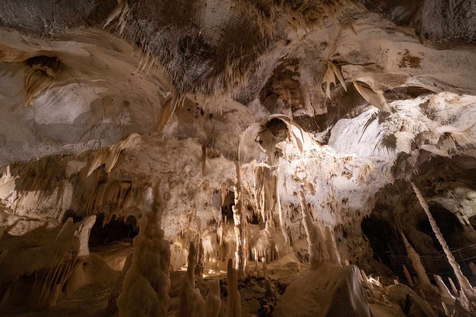 Large underground salt cavern used for natural gas storage infrastructure