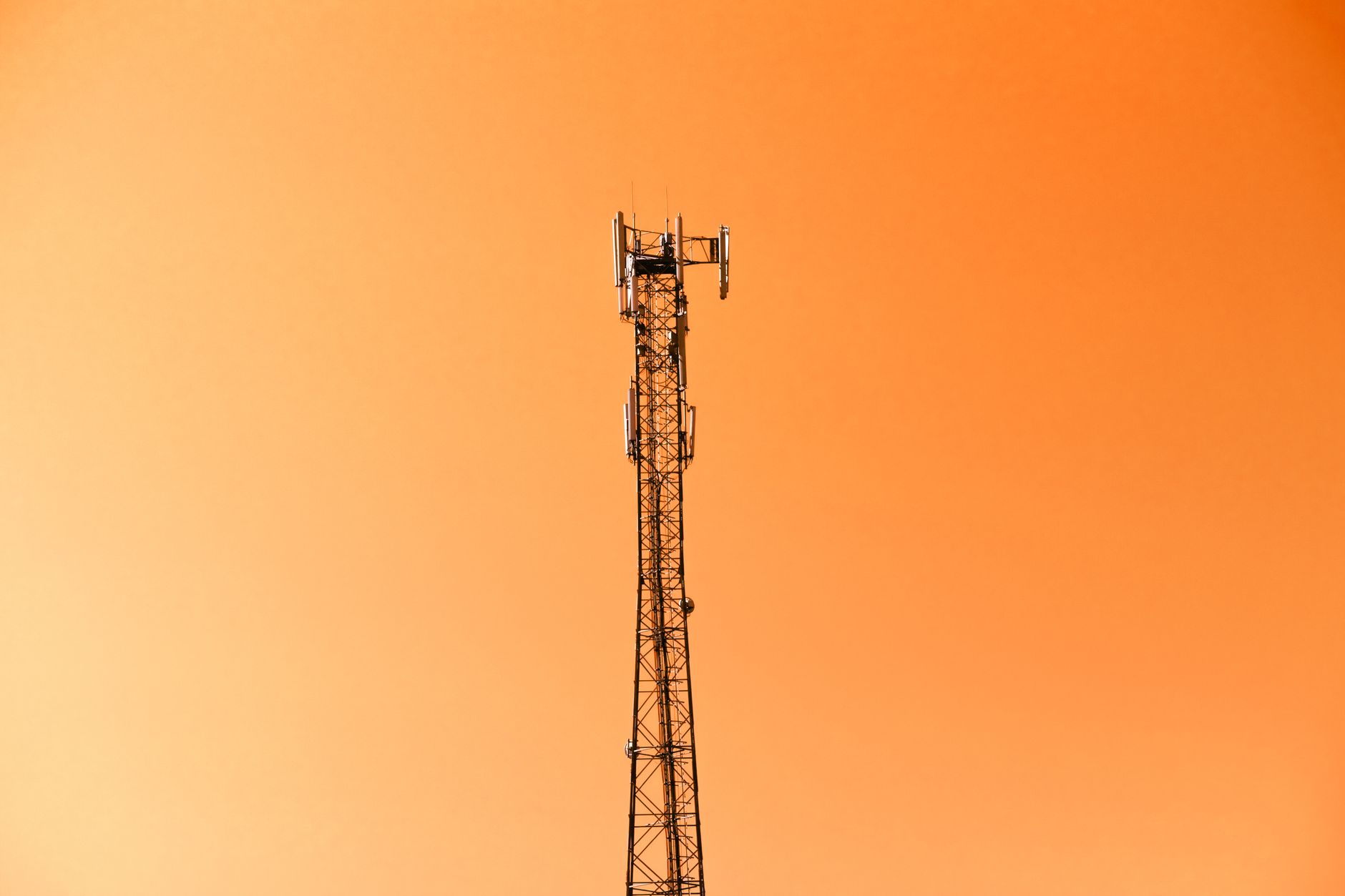 Wireless cell tower rising above open land representing ground lease infrastructure