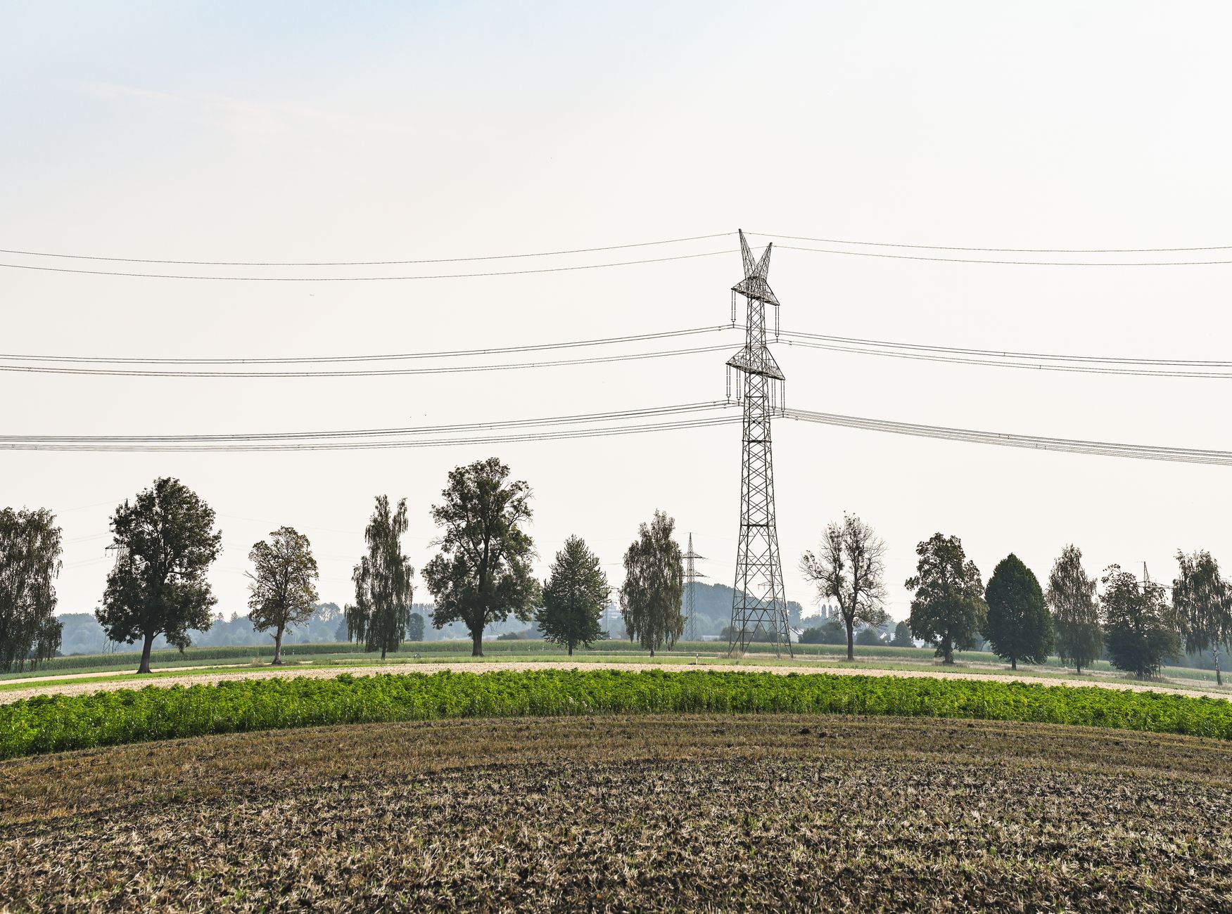 Grain and fertilizer distribution infrastructure near a river port