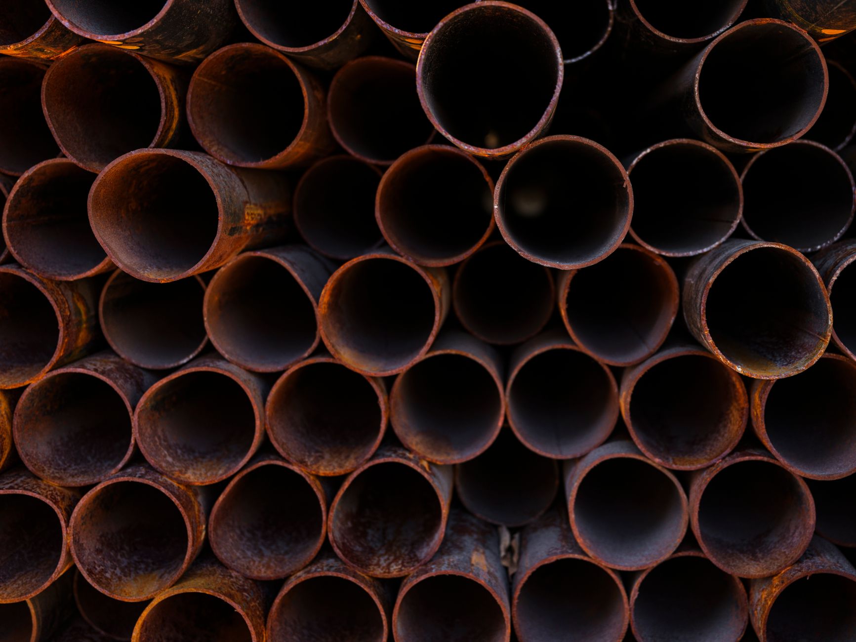 Industrial copper smelting facility with molten metal being processed