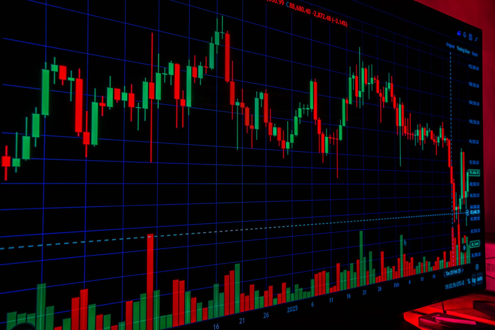 Financial analysts reviewing documents and screens related to infrastructure investment positions